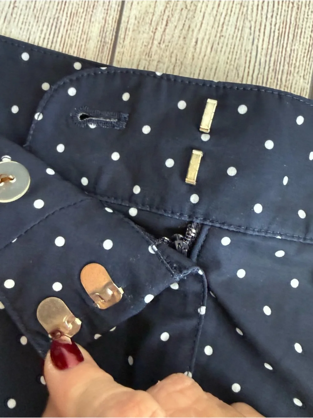 IZOD Golf Blue Polka Dot Skort 14